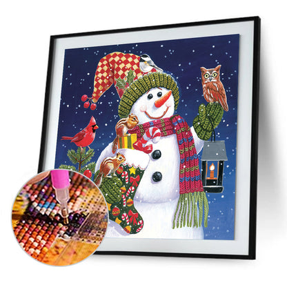 Christmas Snowman - Full Round Drill Diamond Painting 30*30CM