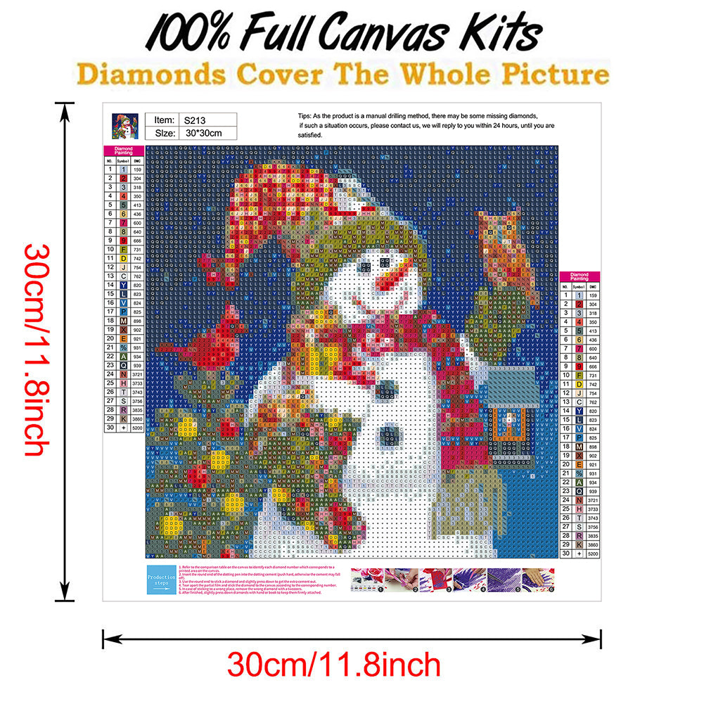 Christmas Snowman - Full Round Drill Diamond Painting 30*30CM