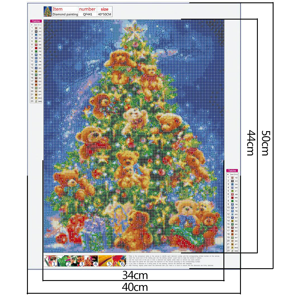 Christmas Tree - Full Round Drill Diamond Painting 40*50CM