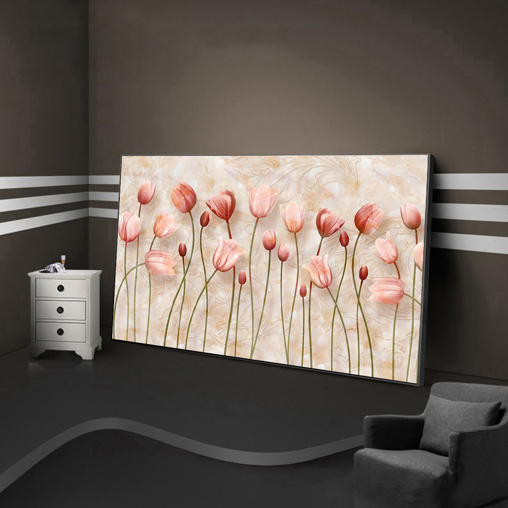 Flowers - Full Round Drill Diamond Painting 100*50CM