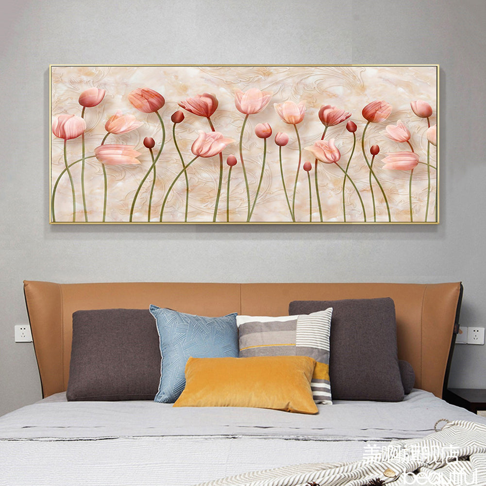 Flowers - Full Round Drill Diamond Painting 100*50CM