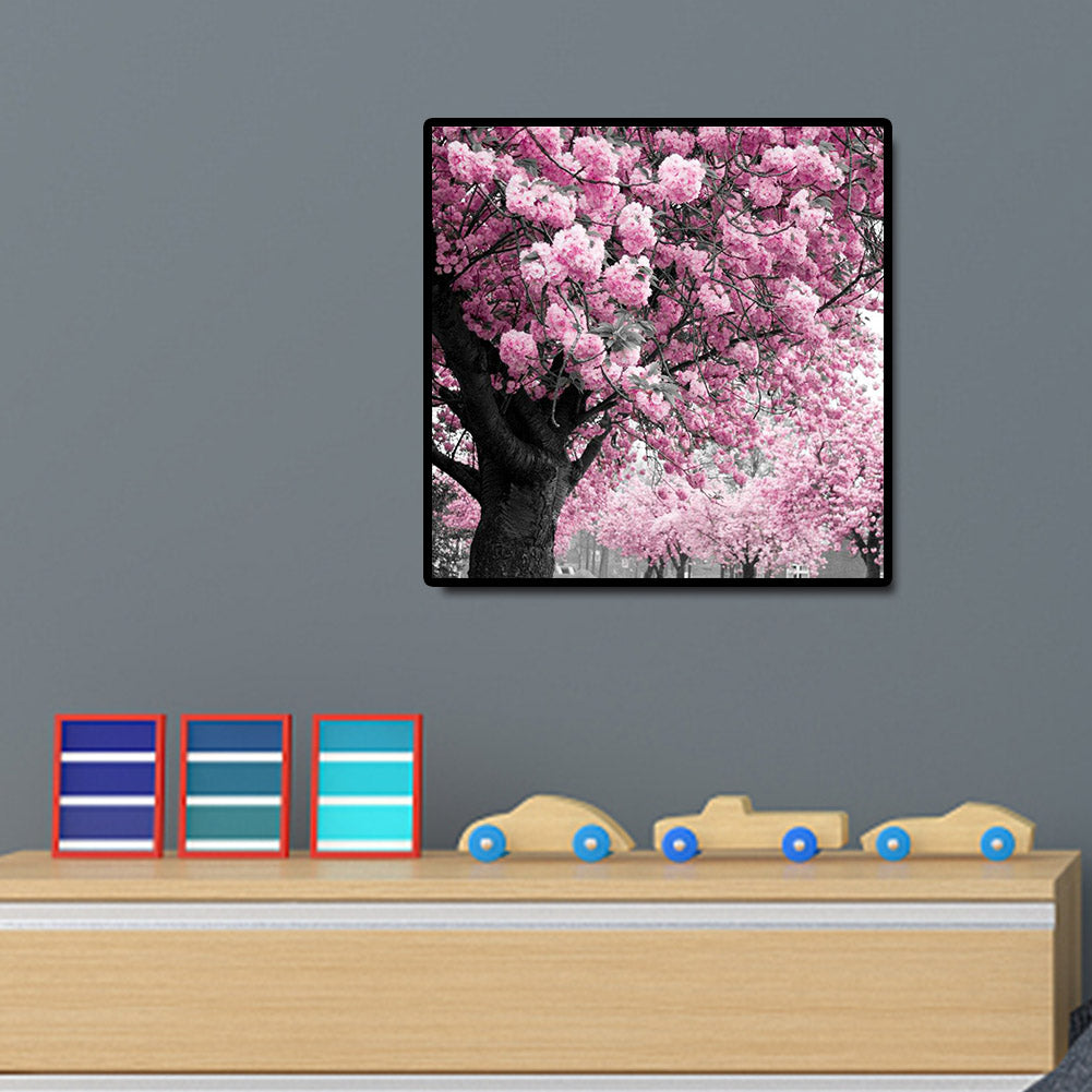 Cherry Tree - Full Round Drill Diamond Painting 30*30CM