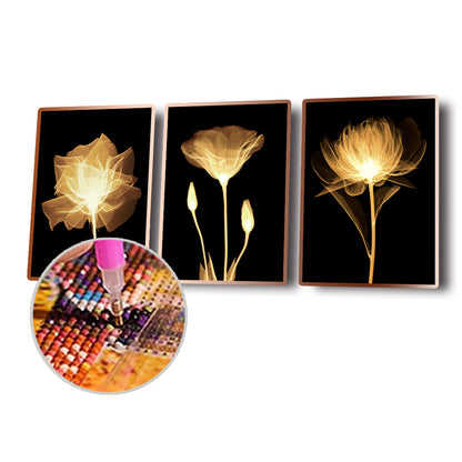 Golden Flower - Full Round Drill Diamond Painting 95*45CM