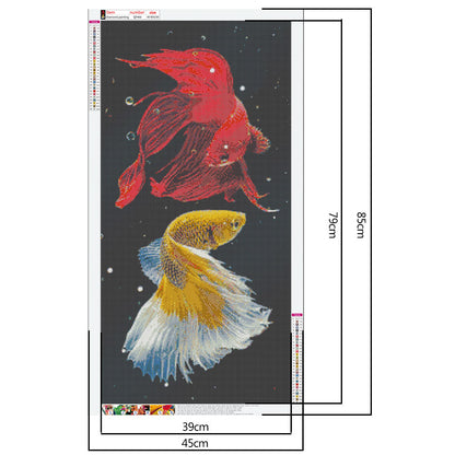 Fish - Full Round Drill Diamond Painting 45*85CM