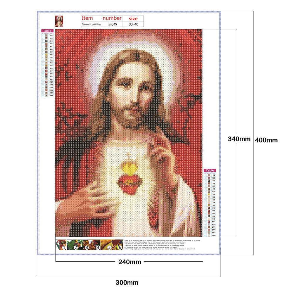 Jesus - Full Round Drill Diamond Painting 30*40CM