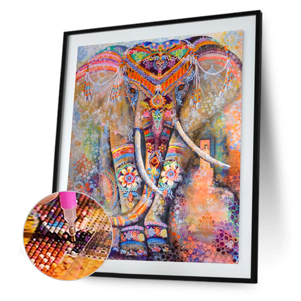 Ethnic Elephant - Full Square Drill Diamond Painting 40*50CM