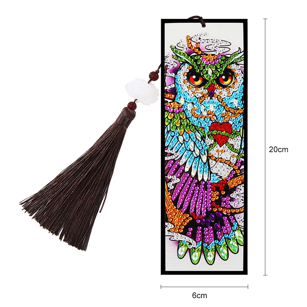 Diamond Painting Bookmark 5D DIY Special Shaped Leather Tassel Crafts Gifts