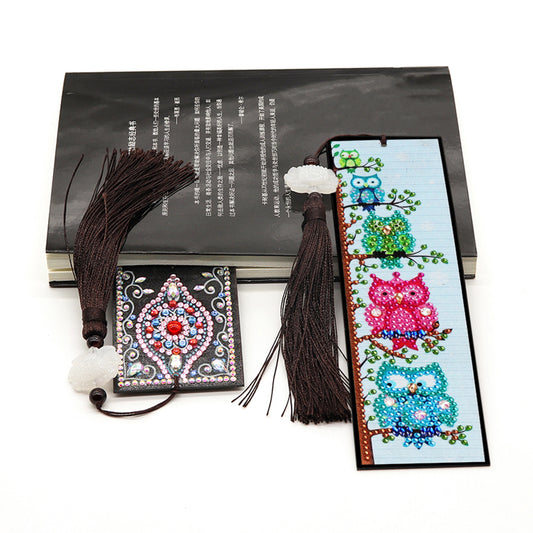DIY Diamond Painting Bookmark Kits, Artscope Creative Leather Tassel  Bookmark Art Craft 5D Special Shaped Crystal Rhinestones Bookmark for Kids  Adults