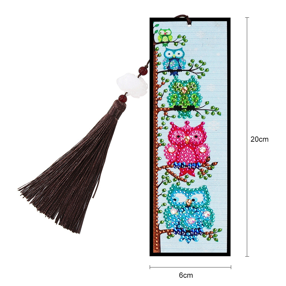 Diamond Painting 5D DIY Special Shaped Art Mosaic Leather Tassel Bookmarks
