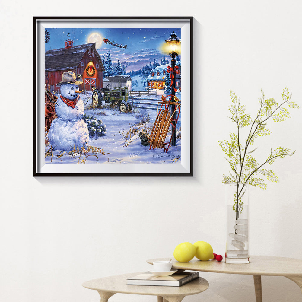 Snow Scene - Full Round Drill Diamond Painting 30*30CM