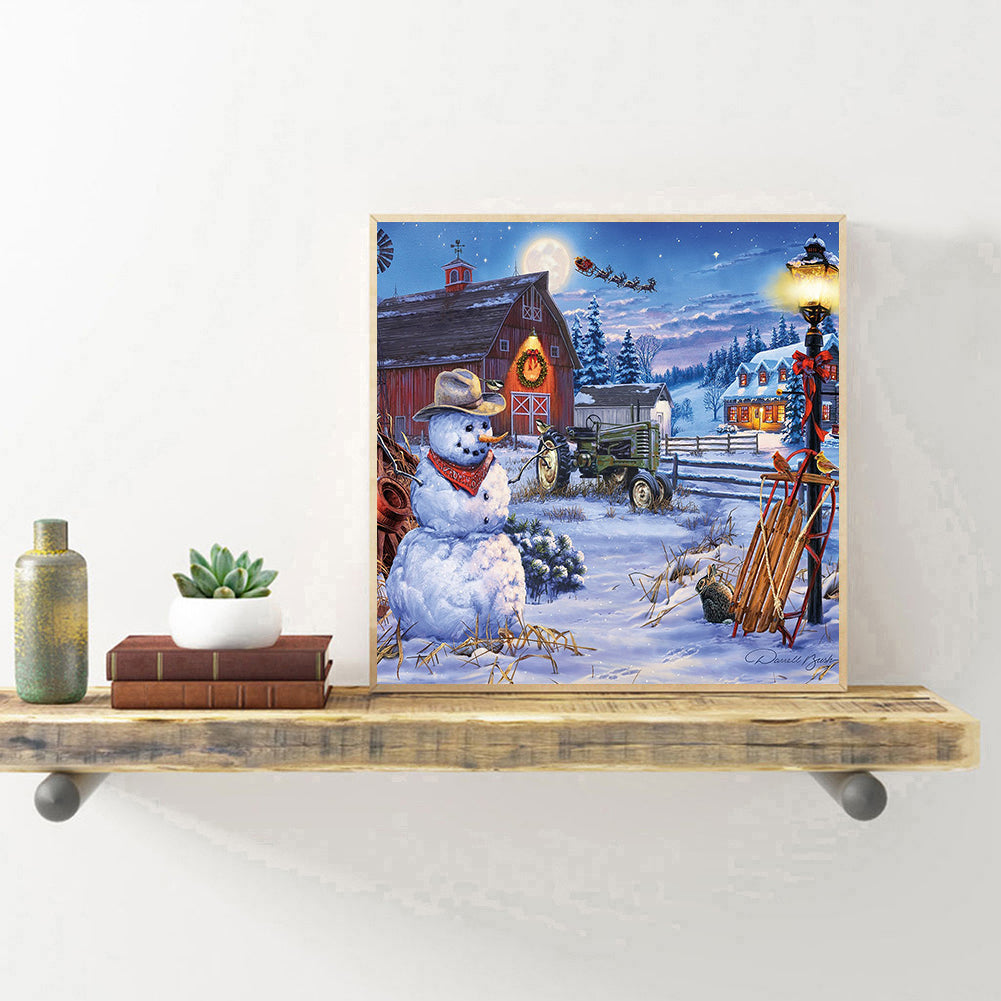 Snow Scene - Full Round Drill Diamond Painting 30*30CM