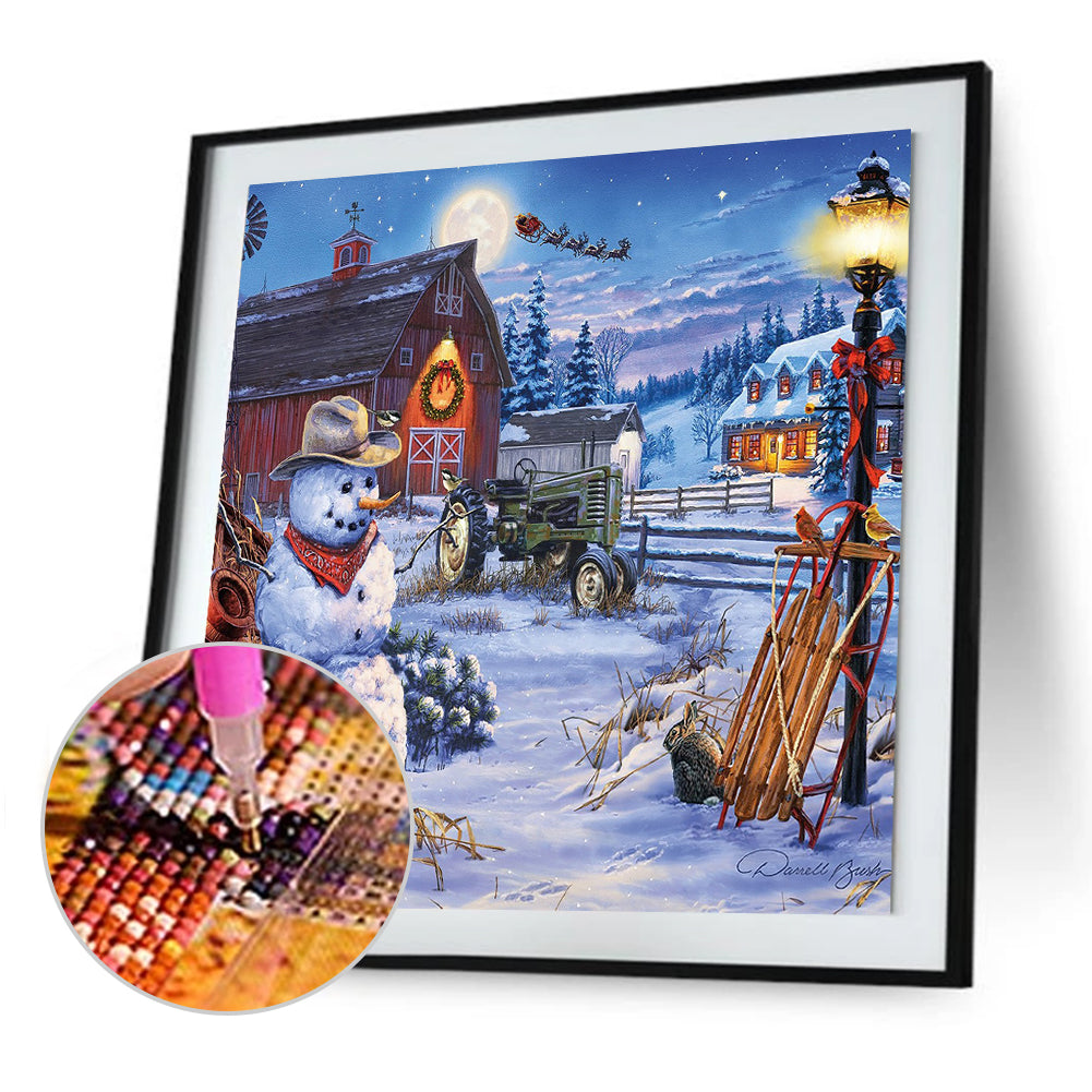 Snow Scene - Full Round Drill Diamond Painting 30*30CM