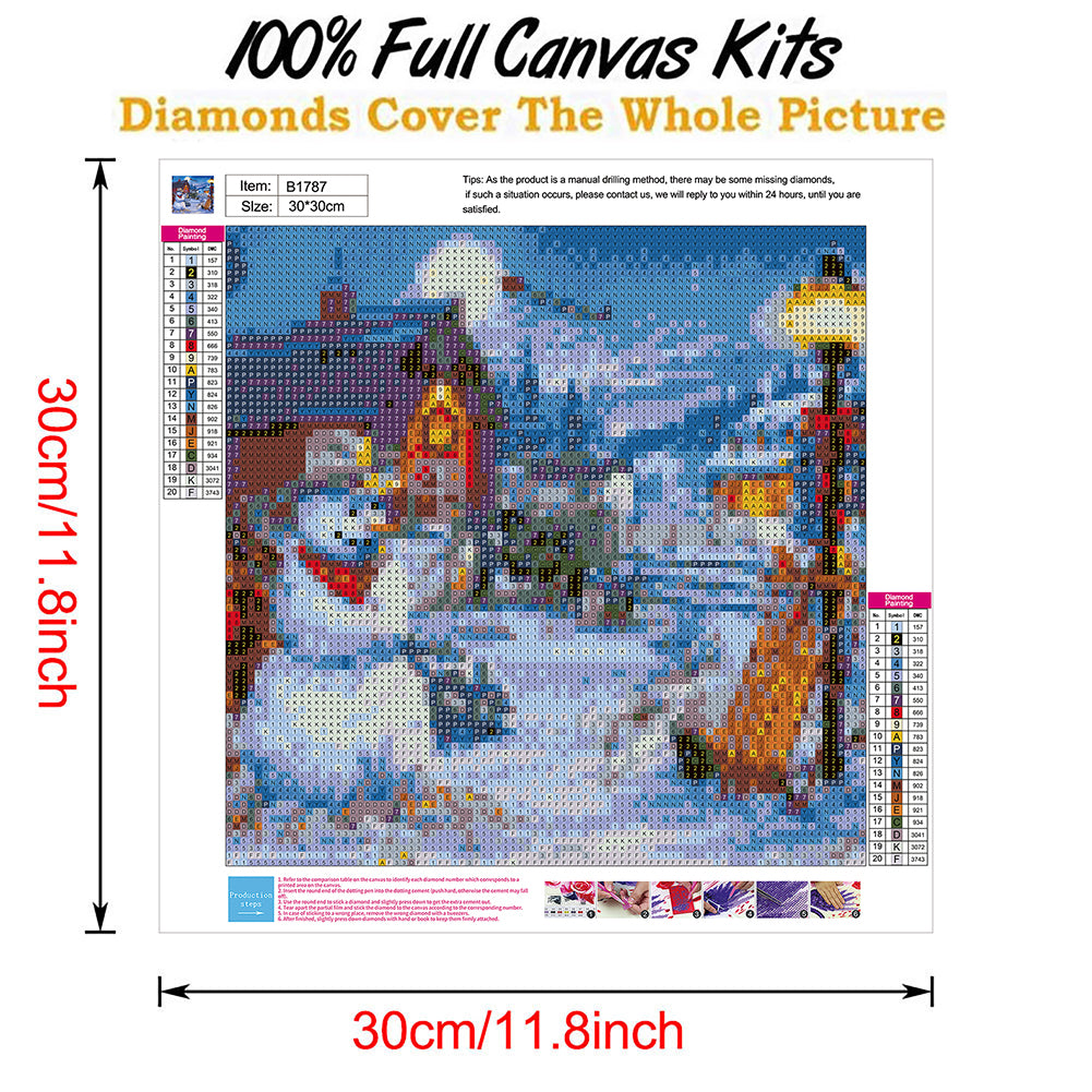 Snow Scene - Full Round Drill Diamond Painting 30*30CM