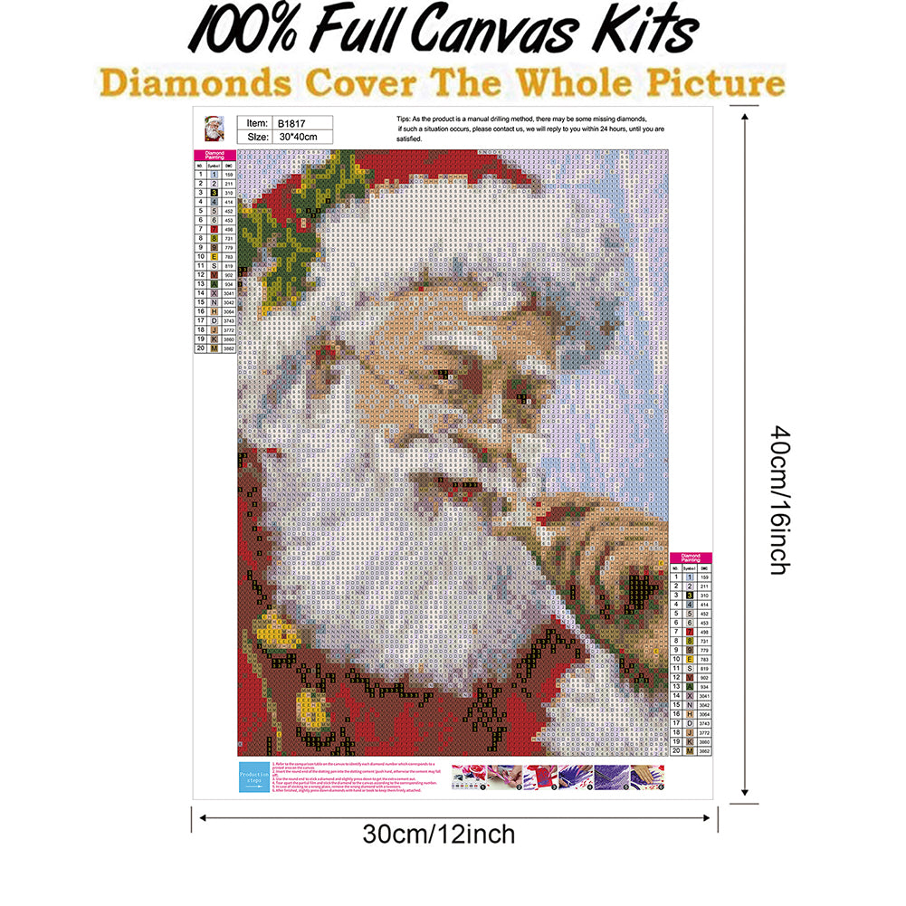 Santa Claus - Full Round Drill Diamond Painting 30*40CM