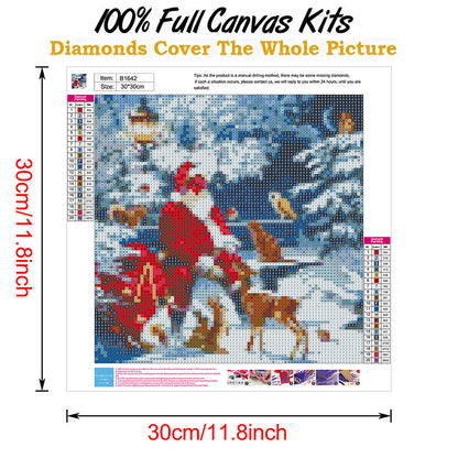 Christmas - Full Round Drill Diamond Painting 30*30CM