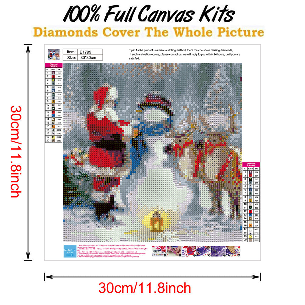 Christmas - Full Round Drill Diamond Painting 30*30CM