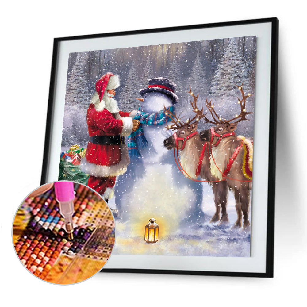 Christmas - Full Round Drill Diamond Painting 30*30CM