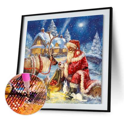 Christmas - Full Round Drill Diamond Painting 30*30CM