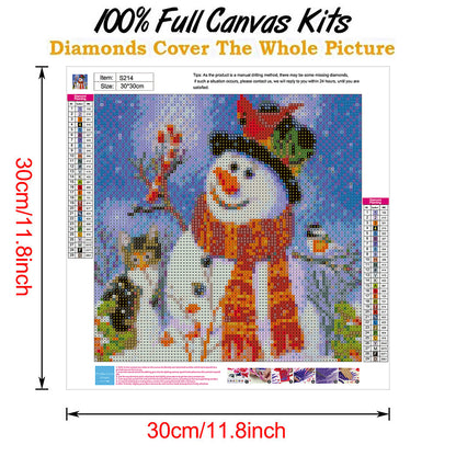 Christmas - Full Round Drill Diamond Painting 30*30CM