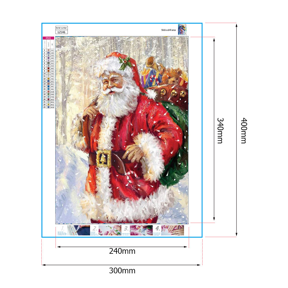 Santa Claus - Full Round Drill Diamond Painting 30*40CM