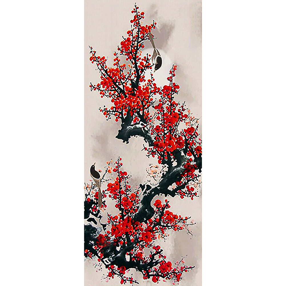 Bird Branch - Full Round Drill Diamond Painting 40*90CM