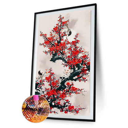 Bird Branch - Full Round Drill Diamond Painting 40*90CM