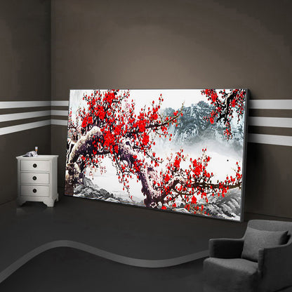 Plum Blossom - Full Round Drill Diamond Painting 100*50CM