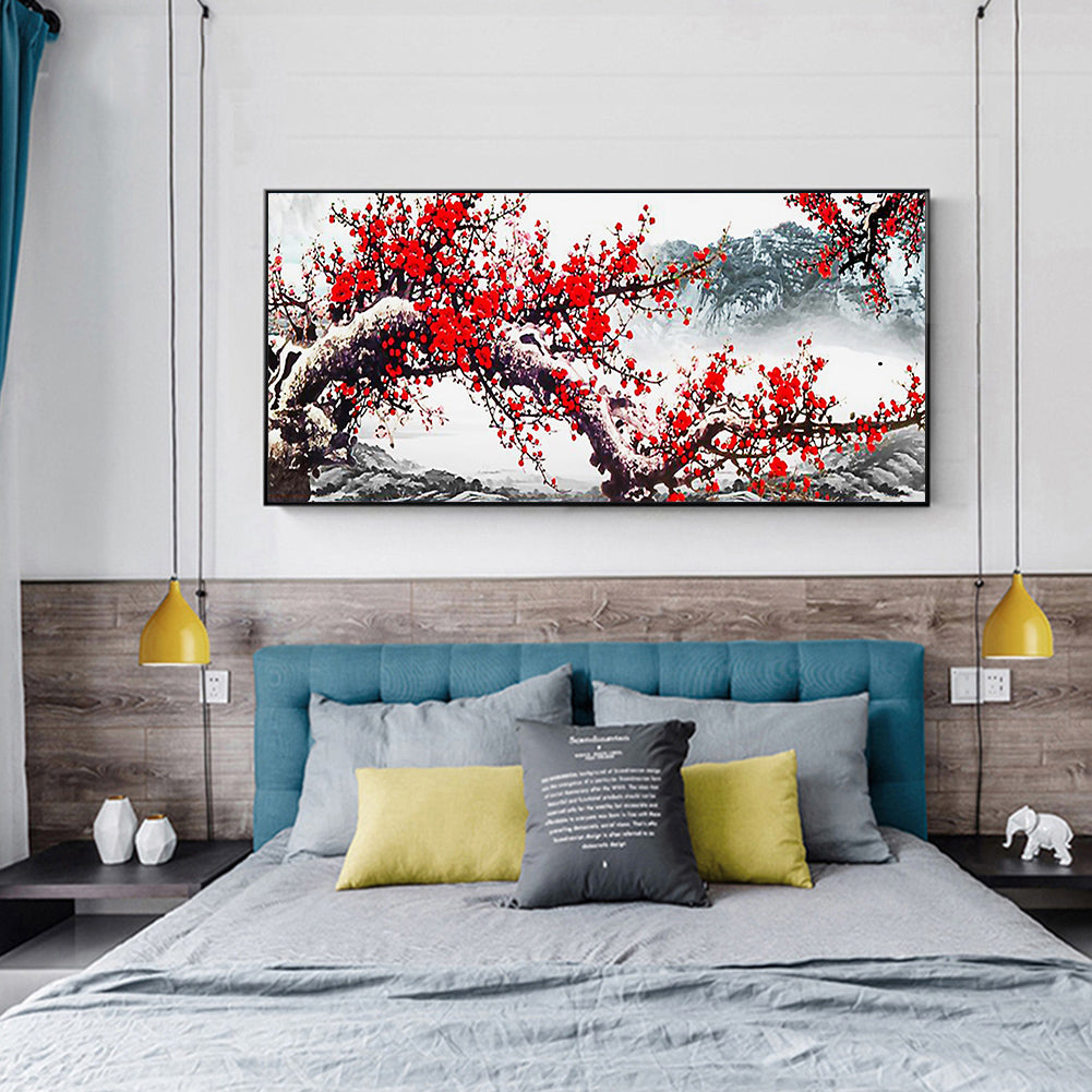 Plum Blossom - Full Round Drill Diamond Painting 100*50CM