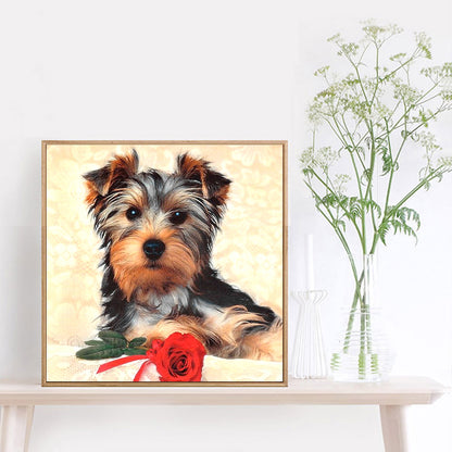 Dog Animal - Full Round Drill Diamond Painting 30*30CM