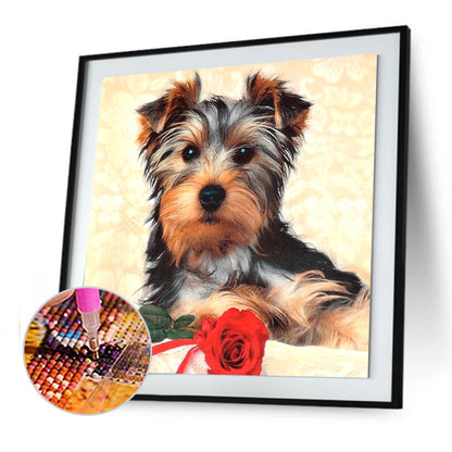 Dog Animal - Full Round Drill Diamond Painting 30*30CM