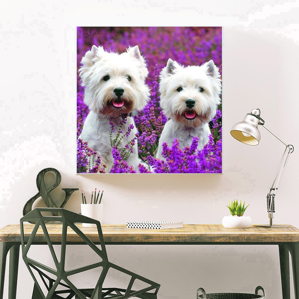 Dog Animal - Full Round Drill Diamond Painting 30*30CM