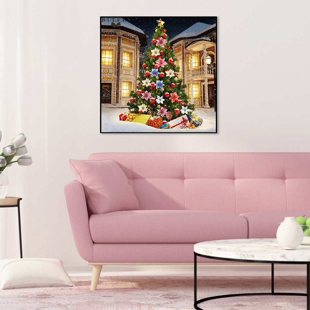 Christmas Tree - Full Round Drill Diamond Painting 30*30CM