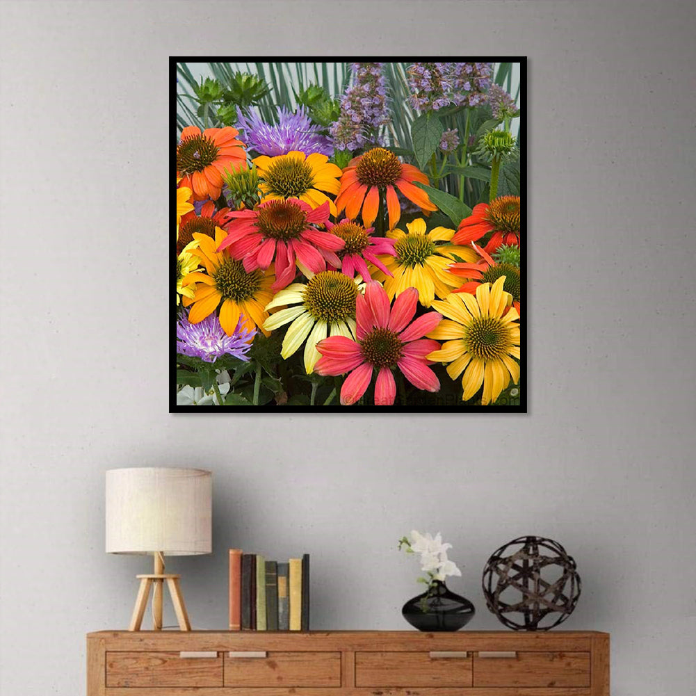 Flowers - Full Round Drill Diamond Painting 30*30CM