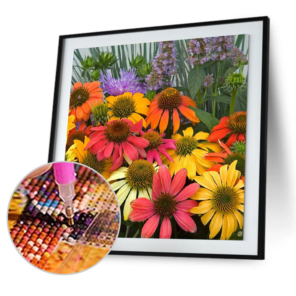 Flowers - Full Round Drill Diamond Painting 30*30CM