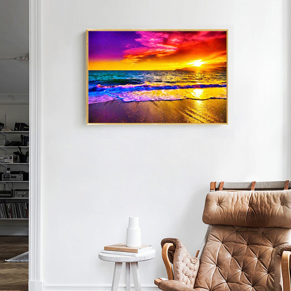 Beach - Full Square Drill Diamond Painting 50*40CM