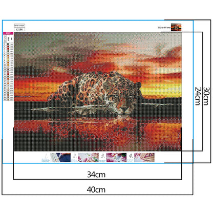 Tiger - Full Round Drill Diamond Painting 40*30CM