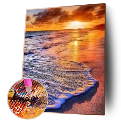 Evening Beach - Full Round Drill Diamond Painting 30*40CM