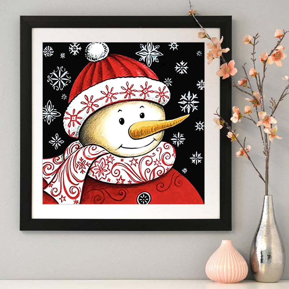 Snowman - Full Round Drill Diamond Painting 30*30CM