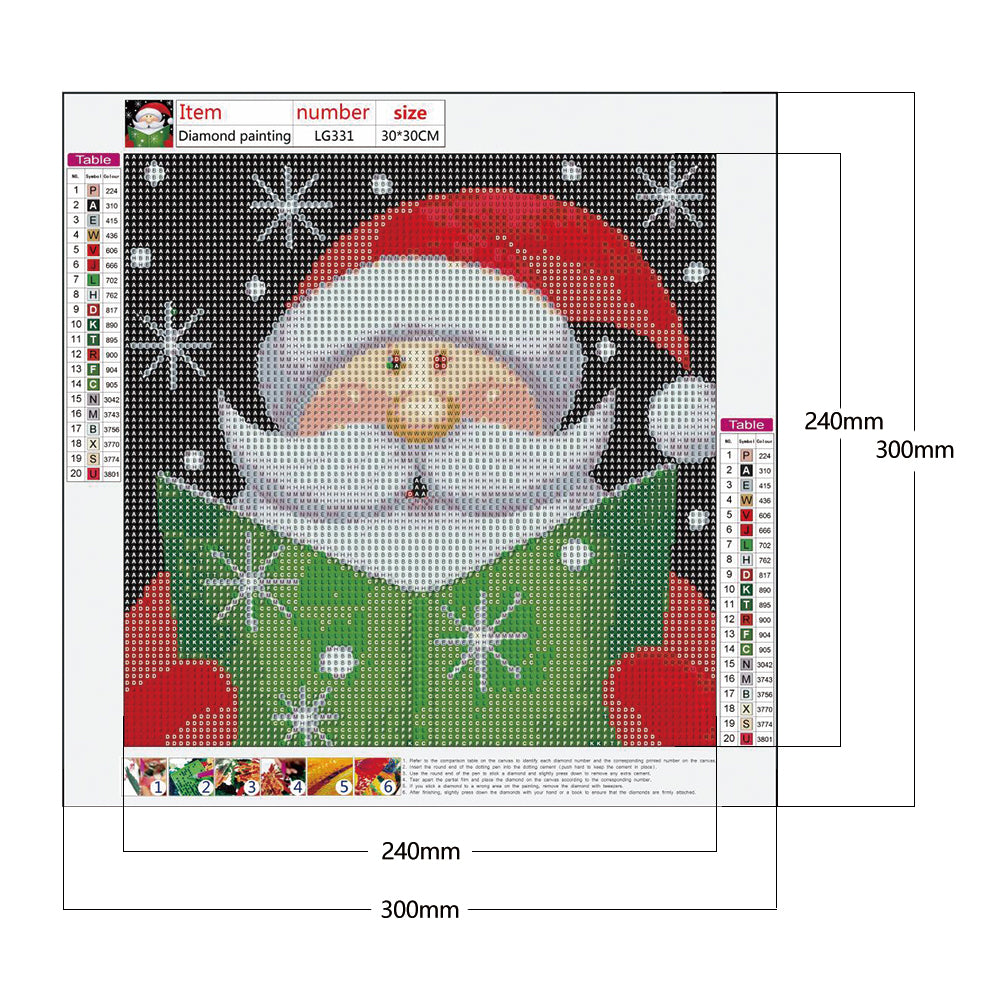 Santa Claus - Full Round Drill Diamond Painting 30*30CM