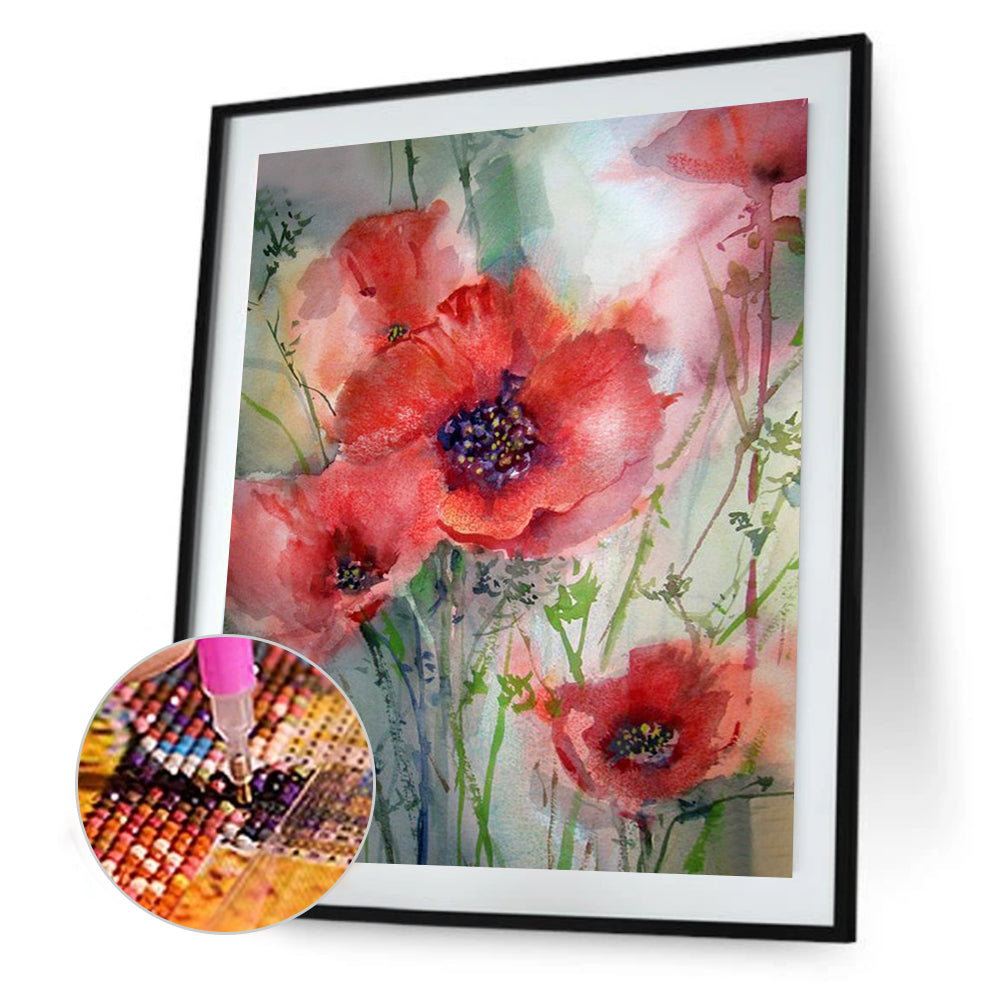 Flower - Full Round Drill Diamond Painting 30*40CM