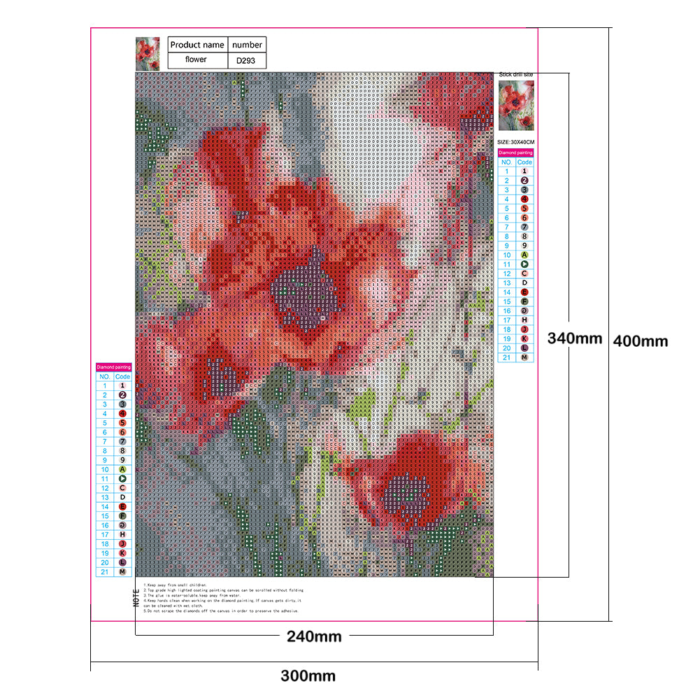 Flower - Full Round Drill Diamond Painting 30*40CM
