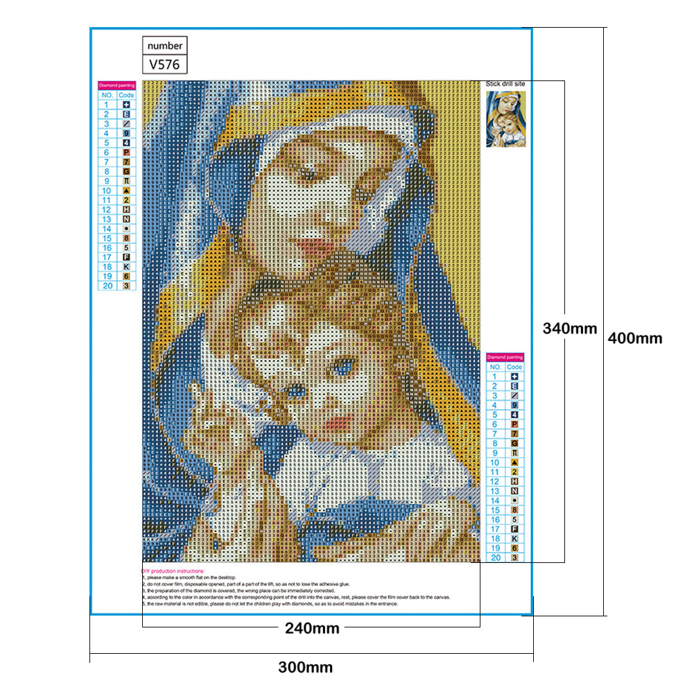 Mother Love - Full Round Drill Diamond Painting 30*40CM