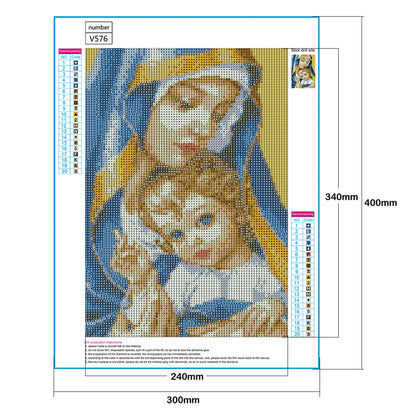 Mother Love - Full Round Drill Diamond Painting 30*40CM