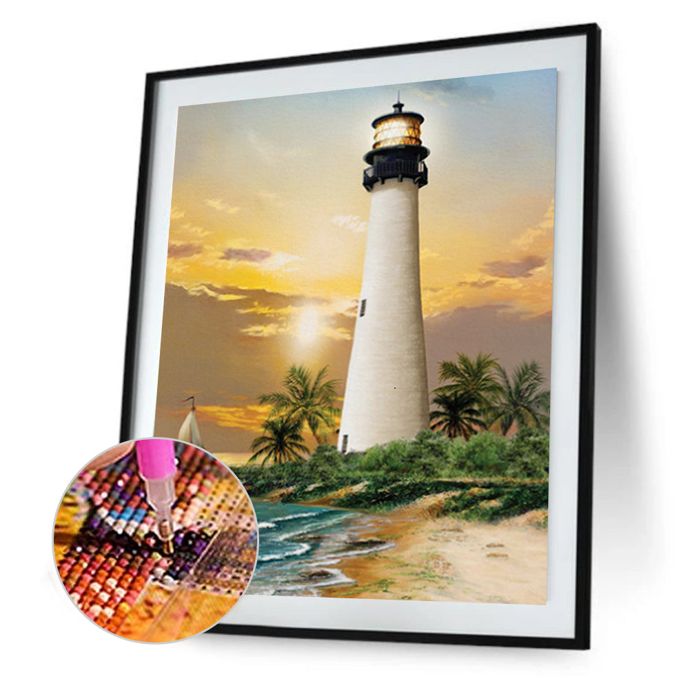 Lighthouse - Full Round Drill Diamond Painting 30*40CM