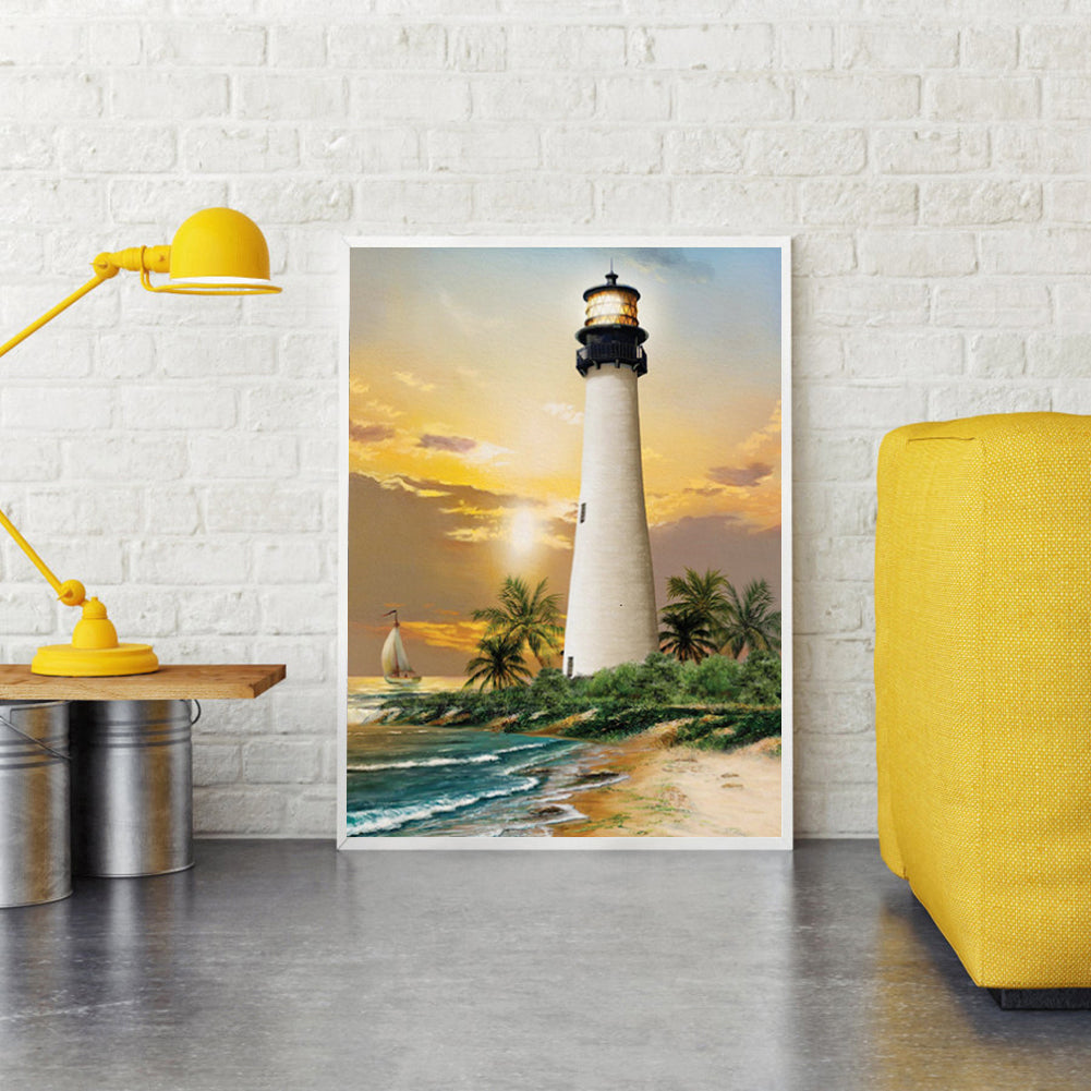 Lighthouse - Full Round Drill Diamond Painting 30*40CM