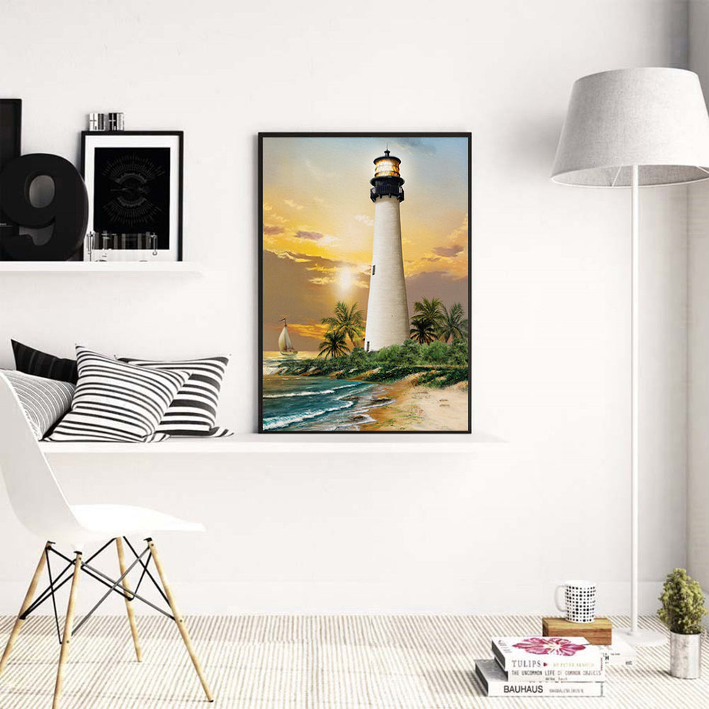 Lighthouse - Full Round Drill Diamond Painting 30*40CM