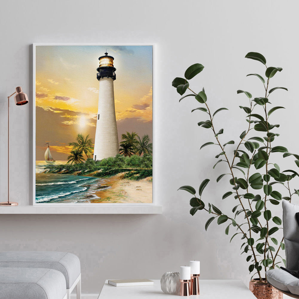 Lighthouse - Full Round Drill Diamond Painting 30*40CM