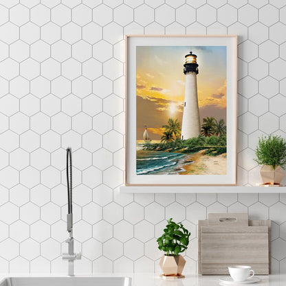 Lighthouse - Full Round Drill Diamond Painting 30*40CM