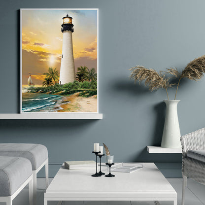 Lighthouse - Full Round Drill Diamond Painting 30*40CM