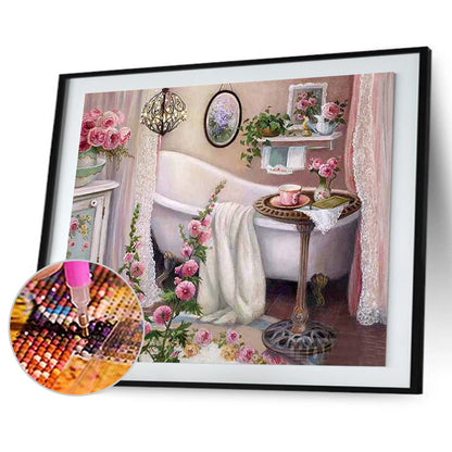 Bathroom - Full Round Drill Diamond Painting 40*30CM